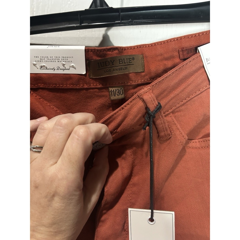 Judy Blue Terracotta Autumn Mid Rise Slim Bootcut Jeans Size 11/30 #JB88761 - Picture 2 of 6